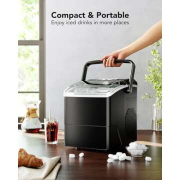Compact Ice Makers Countertop - Fast Ice Production