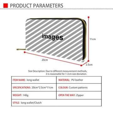 Poceacles Southwestern Women's Zipper Wallet with Custom Design