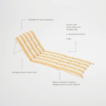 Reclining Beach Chair - Mango Bay Stripe Comfort