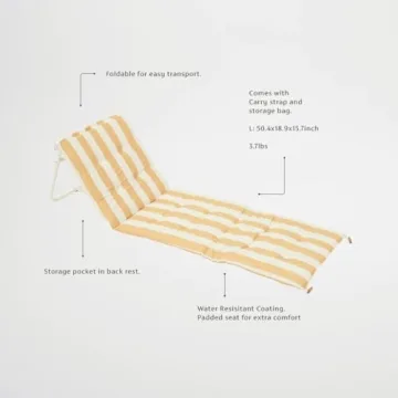 Reclining Beach Chair - Mango Bay Stripe Comfort