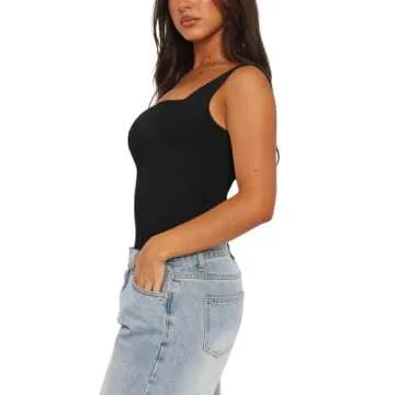 REORIA Sexy Club Sleeveless Bodysuit for Women