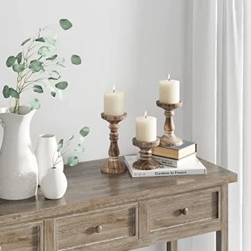 Barnyard Designs Rustic Candle Holders Set of 3