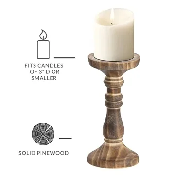 Barnyard Designs Rustic Candle Holders Set of 3
