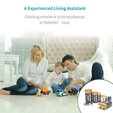 Battery Tester, Dlyfull LCD Display Universal Battery Checker for AA AAA C D 9V CR2032 CR123A CR2 CRV3 2CR5 CRP2 1.5V/3V Button Cell Batteries, 1x AAA Batteries Included