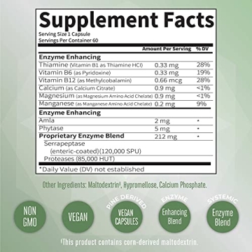 MaryRuth Serrapeptase Enzymes | Pain Relief & Immune Support