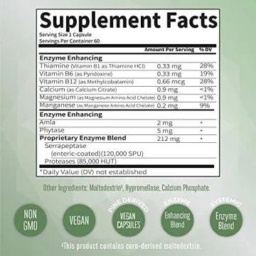 MaryRuth Serrapeptase Enzymes | Pain Relief & Immune Support