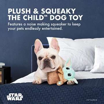 Mandalorian The Child Plush Dog Toy - Squeaky Fun!