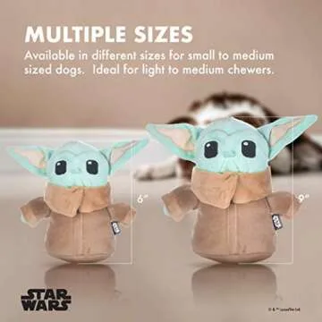 Mandalorian The Child Plush Dog Toy - Squeaky Fun!