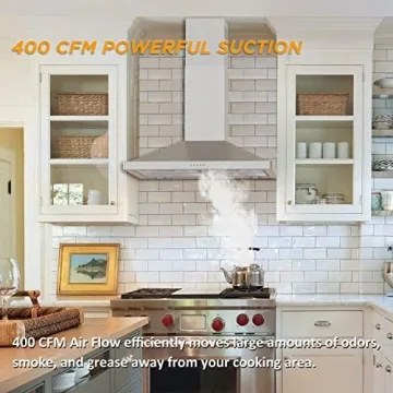 FIREGAS 30" Wall Mount Range Hood - 400 CFM Vent