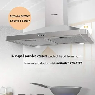 FIREGAS 30" Wall Mount Range Hood - 400 CFM Vent