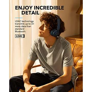 Soundcore by Anker Life Q35 Multi Mode Active Noise Cancelling Bluetooth Headphones with LDAC for Hi Res Wireless Audio, 40H Playtime, Comfortable Fit, Clear Calls, for Home, Work, Travel