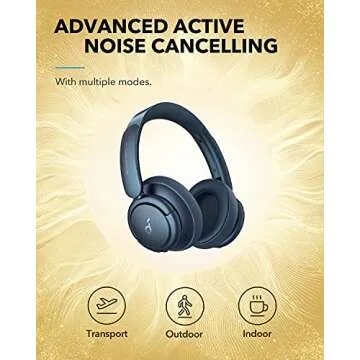 Soundcore by Anker Life Q35 Multi Mode Active Noise Cancelling Bluetooth Headphones with LDAC for Hi Res Wireless Audio, 40H Playtime, Comfortable Fit, Clear Calls, for Home, Work, Travel