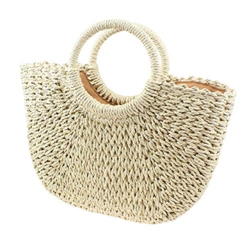 Stylish Straw Tote for Women - Elegant Rattan Beach Bag