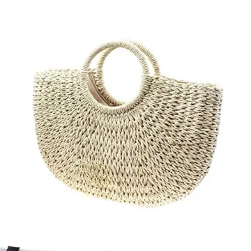 Stylish Straw Tote for Women - Elegant Rattan Beach Bag