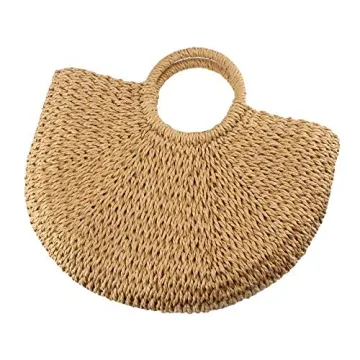 Stylish Straw Tote for Women - Elegant Rattan Beach Bag