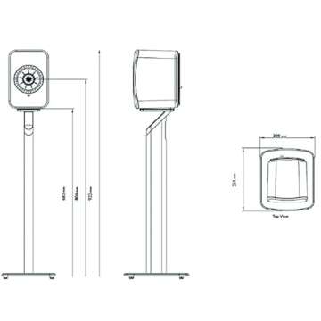 KEF S1 Floorstand for LSX II Slate Grey - Elevate Your Audio