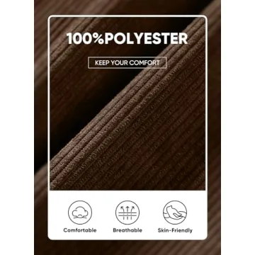 JMIERR Men's Corduroy Cargo Pants - Casual Joggers