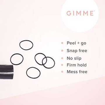 Gimme Beauty - Elastic Stacks - Clear Elastic Hair Ties - Non-Slip Rubber Bands & Braid Accessories ...