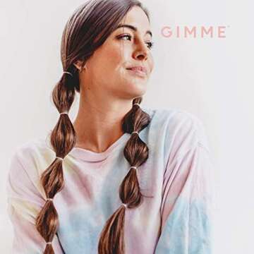 Gimme Beauty - Elastic Stacks - Clear Elastic Hair Ties - Non-Slip Rubber Bands & Braid Accessories - No Tearing, Ripping + Easy for Travel - Clear (320 Count)