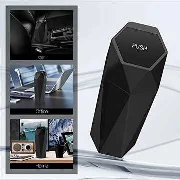 Compact SZEOF Car Trash Can with Lid for Easy Use