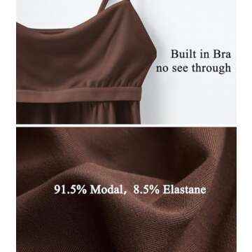 OMKAGI Cute Peplum Camisole Top with Built-In Bra