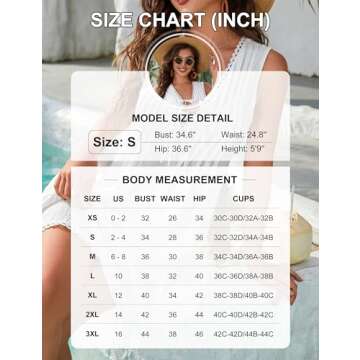 Blooming Jelly Womens Bathing Suit Cover Up Pleated Lace Up Swim Beach Dress Flower Trim Swimsuit Coverup with Pockets(Hot Pink,L)