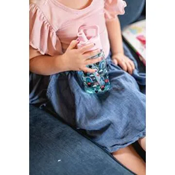 Simple Modern Disney Princess Kids Water Bottle Plastic BPA-Free Tritan Cup with Leak Proof Straw Lid | Reusable and Durable for Toddlers, Girls | Summit Collection | 12oz, Princess Rainbows