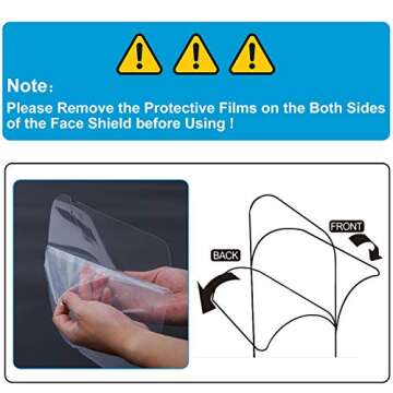 New Version Unisex 10 Pack Face Shield Reusable for Cycling Camping Travel for Kids Teens Men Women by