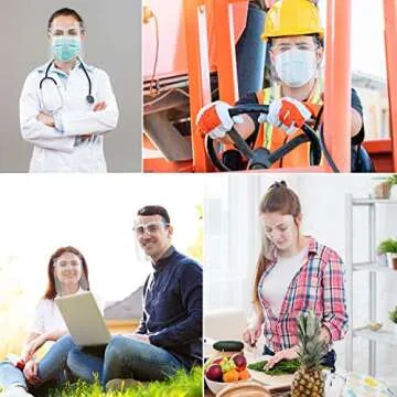 Unisex 10 Pack Face Shields - Reusable Protection for All