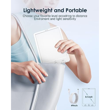 SUXIO Rechargeable Therapy Lamp with 10000 Lux Brightness