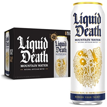 Liquid Death Still Mountain Water 8-Pack Cans 19.2oz