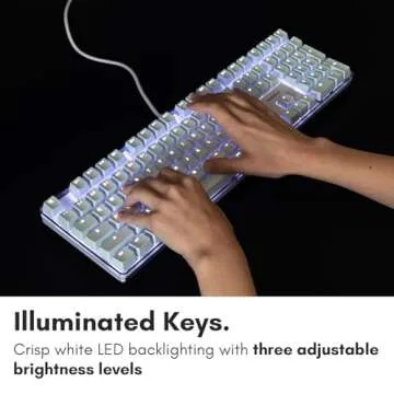 Macally Backlit Mechanical Keyboard for Mac - Comfortable, Accurate Typing - Classic Mac Mechanical Keyboard with Brown Switches - 104 Key Apple Keyboard Wired USB with Weighted Base