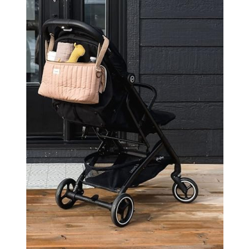 3 Sprouts Stylish Stroller Organizer with Zip & Cup Holder