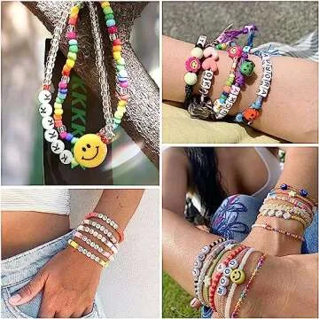 500pcs Acrylic Vowel Letter Beads for Jewelry Making