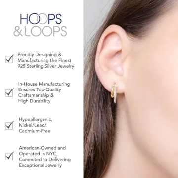 Hoops & Loops Elegant Two-Tone Hoop Earrings for All Occasions