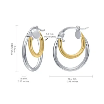 Hoops & Loops Elegant Two-Tone Hoop Earrings for All Occasions