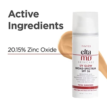 EltaMD UV Glow Tinted Sunscreen SPF 36 for Glowy Skin
