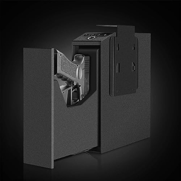 Biometric Slider Handgun Gun Safe with Fingerprint, PIN and Key Access