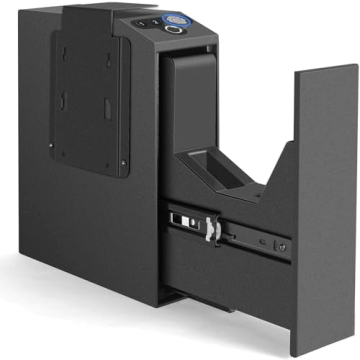 Biometric Slider Handgun Gun Safe with Fingerprint, PIN and Key Access