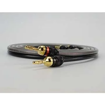 Sewell Deadbolt Terminated Speaker Wire, 6 ft, 259 Strand, 12 AWG Pure Copper, OFC, Deadbolt Banana ...
