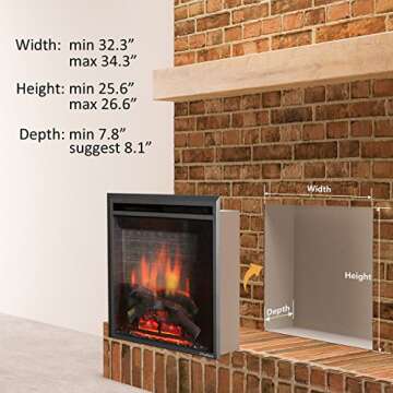 PuraFlame Western Electric Fireplace Insert for Cozy Ambiance