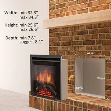 PuraFlame Western Electric Fireplace Insert for Cozy Ambiance