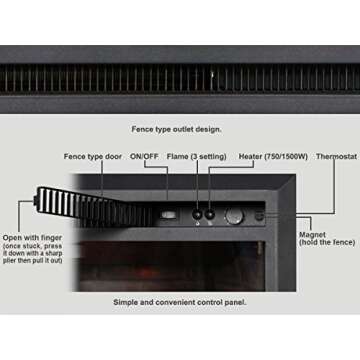 PuraFlame Western Electric Fireplace Insert for Cozy Ambiance
