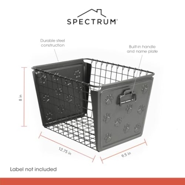 Spectrum Macklin Basket for Pet Toy Organization