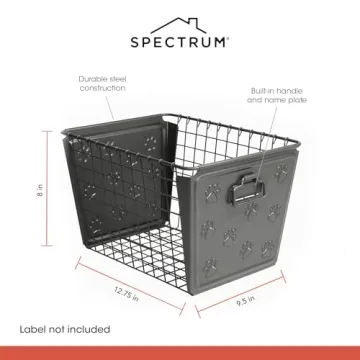 Spectrum Macklin Basket for Pet Toy Organization