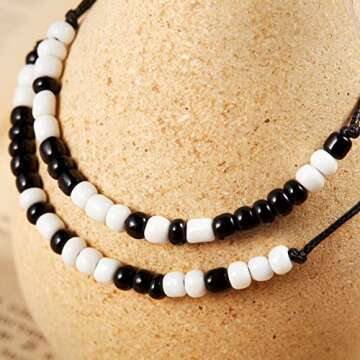 Desimtion Matching Bracelets for Him Her Couples Gifts for Boyfriend Girlfriend I Love You Morse Code Bracelet