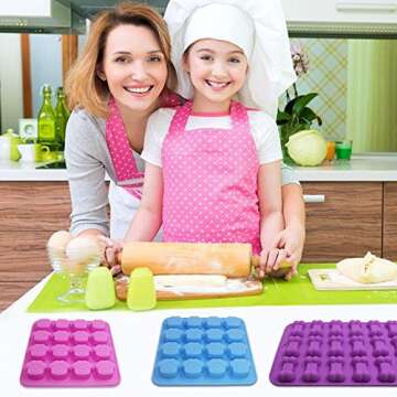 3 Pcs Silicone Molds Puppy Paw/Bone Shapes - Baking Fun