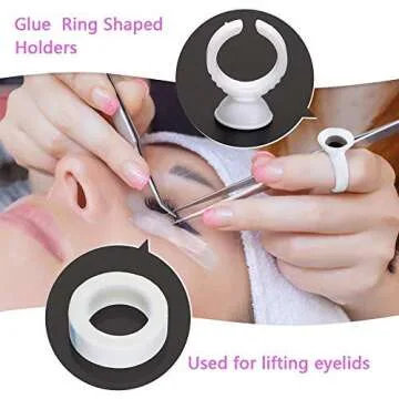 False Eyelashes Extension Practice Exercise Set for Professional Flat Mannequin Head Lip Makeup Training and Eyelash Graft(No Contain Glue)