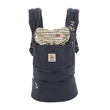 Ergobaby Original Award Winning Ergonomic Multi-Position Baby Carrier with X-Large Storage Pocket, Sailor