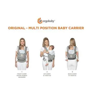 Ergobaby Original Award Winning Ergonomic Multi-Position Baby Carrier with X-Large Storage Pocket, Sailor